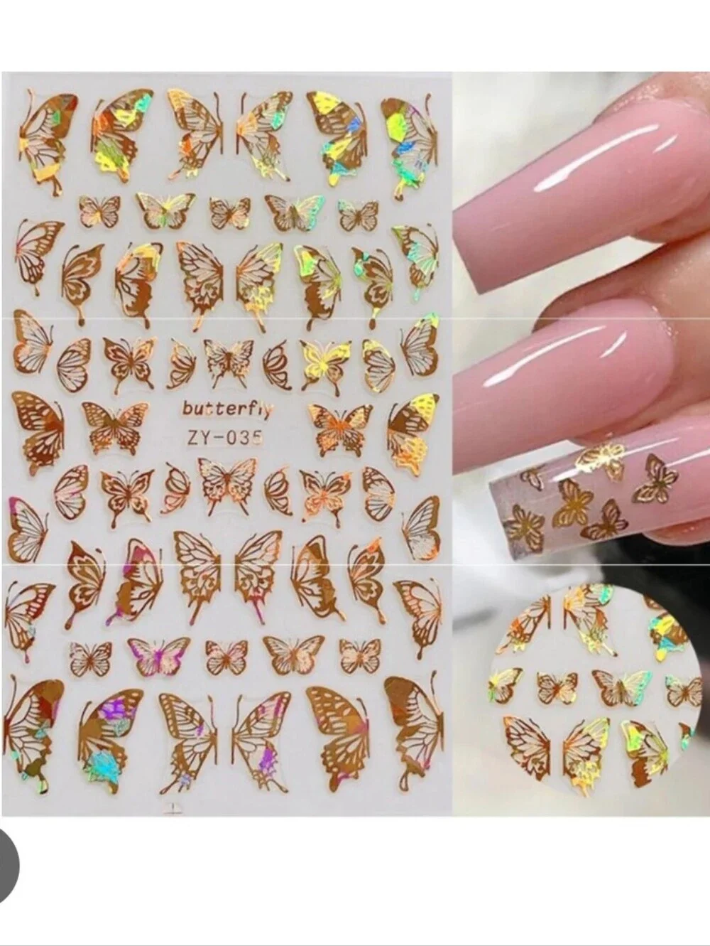 Trendy Self Adhesive Nails Art Transfer Sticker